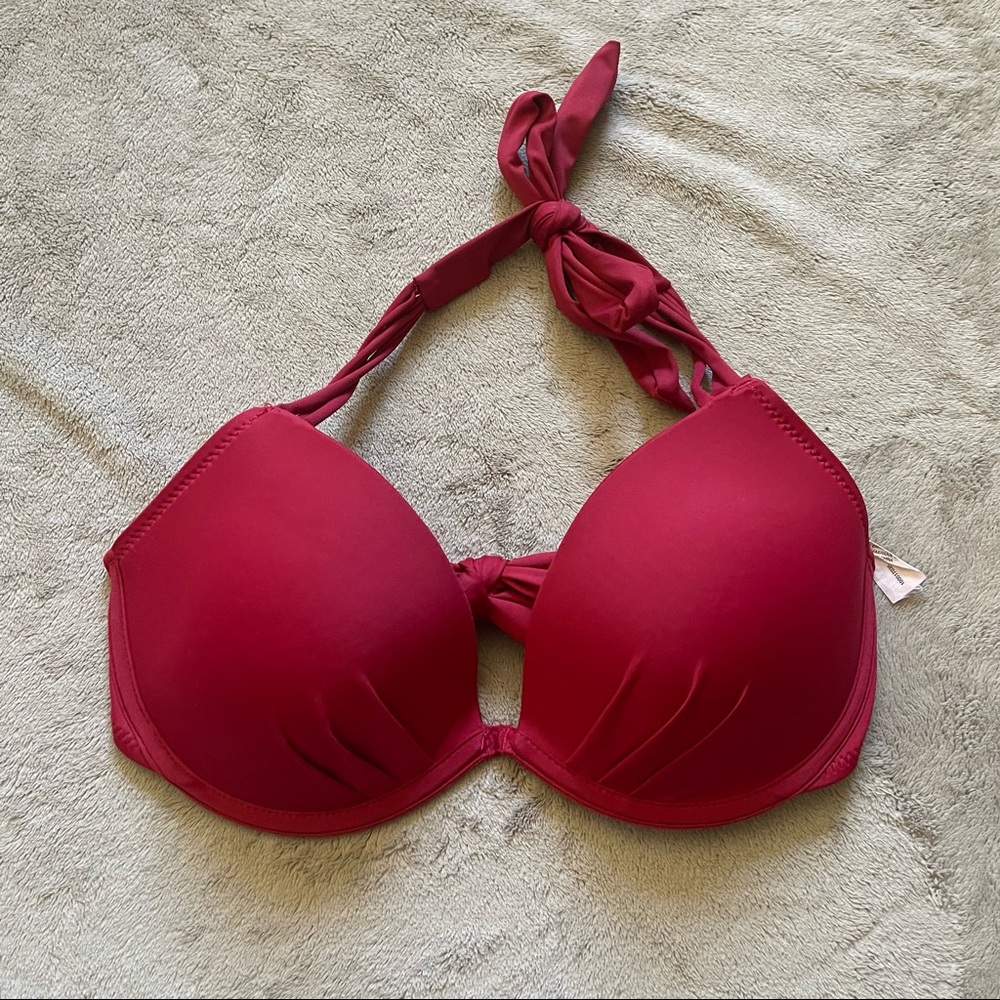 Garage Burgundy Structured Bikini Top